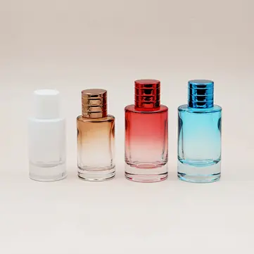 Spray-colored glass perfume bottle